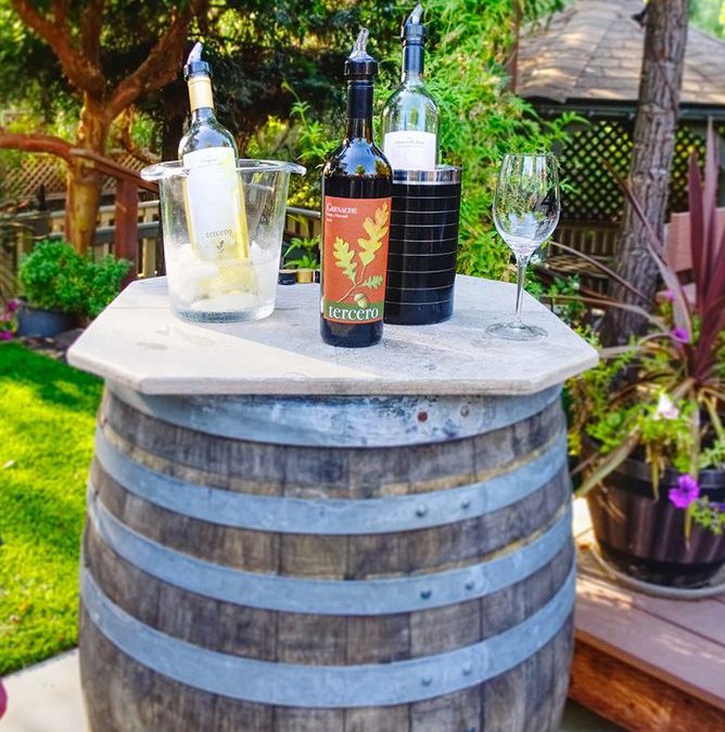Enjoying Tercero Wines In The Garden